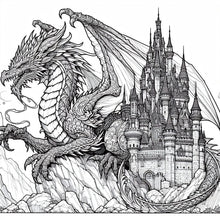 Load image into Gallery viewer, Dragons: A Coloring Book (Digital Download-PDF)
