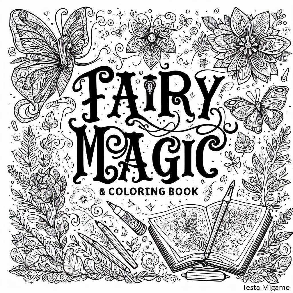 Fairy Magic Coloring Book (Digital Download-PDF)