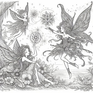 Fairy Magic Coloring Book (Digital Download-PDF)