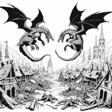 Load image into Gallery viewer, Dragons: A Coloring Book (Digital Download-PDF)

